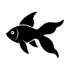 goldfish icon, goldfish line art - simple line art of goldfish, perfect for goldfish logos and icons