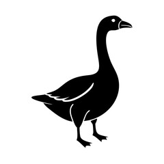 goose icon, goose line art - simple line art of goose, perfect for goose logos and icons