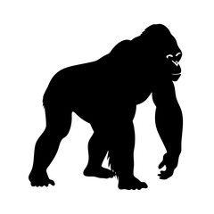 gorilla icon, gorilla line art - simple line art of gorilla, perfect for gorilla logos and icons