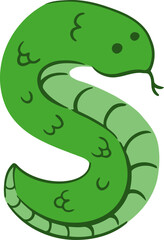 Animal Letter Vector Element Alphabet S