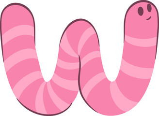 Animal Letter Vector Element Alphabet W