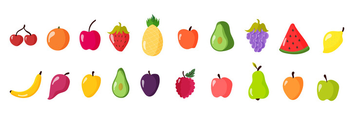 png set fruit vegetable fresh food vegetarian collection vitamin farm natural organic nature healthy nourishment agriculture farming object icon symbol harvest ripe signs health cooking meal element 
