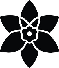 black and white flower