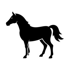 horse icon, horse line art - simple line art of horse, perfect for horse logos and icons