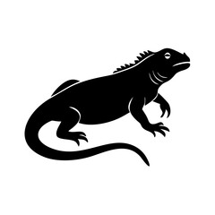 iguana icon, iguana line art - simple line art of iguana, perfect for iguana logos and icons