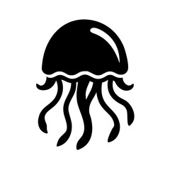 jellyfish icon, jellyfish line art - simple line art of jellyfish, perfect for jellyfish logos and icons