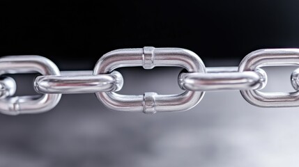 Obraz premium Close-up of a metal chain link