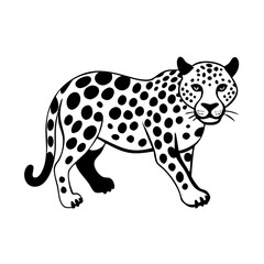 leopard icon, leopard line art - simple line art of leopard, perfect for leopard logos and icons