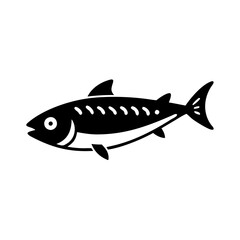 mackerel icon, mackerel line art - simple line art of mackerel, perfect for mackerel logos and icons