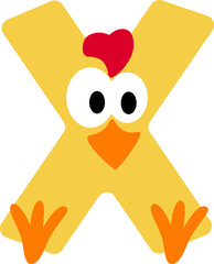 Chick Letter Vector Element Alphabet Z