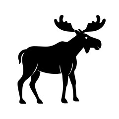 moose icon, moose line art - simple line art of moose, perfect for moose logos and icons
