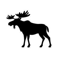 moose icon, moose line art - simple line art of moose, perfect for moose logos and icons