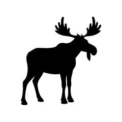 moose icon, moose line art - simple line art of moose, perfect for moose logos and icons