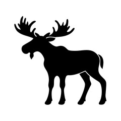 moose icon, moose line art - simple line art of moose, perfect for moose logos and icons