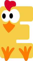 Chick Letter Vector Element Alphabet G