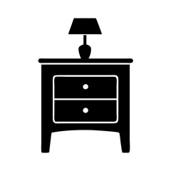 nightstand icon, nightstand line art - simple line art of nightstand, perfect for nightstand logos and icons