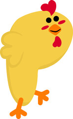 Chicken Letter Vector Element Alphabet N