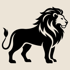 The lion outline vector and illustration line art design on a white background	