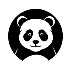 panda icon, panda line art - simple line art of panda, perfect for panda logos and icons