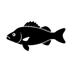 perch icon, perch line art - simple line art of perch, perfect for perch logos and icons