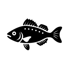 perch icon, perch line art - simple line art of perch, perfect for perch logos and icons