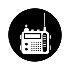 portable radio icon, portable radio line art - simple line art of portable radio, perfect for portable radio logos and icons