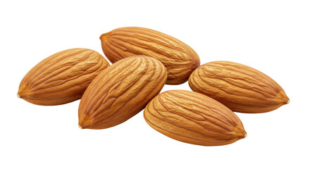 Isolated Almonds Group, Natural Snack