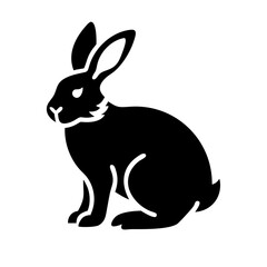 rabbit icon, rabbit line art - simple line art of rabbit, perfect for rabbit logos and icons