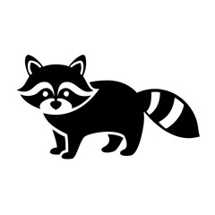 raccoon icon, raccoon line art - simple line art of raccoon, perfect for raccoon logos and icons
