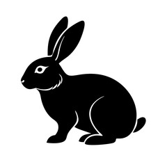 rabbit icon, rabbit line art - simple line art of rabbit, perfect for rabbit logos and icons