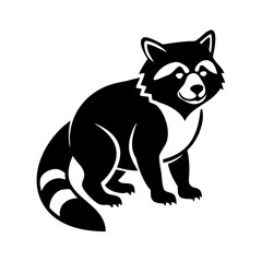 raccoon icon, raccoon line art - simple line art of raccoon, perfect for raccoon logos and icons