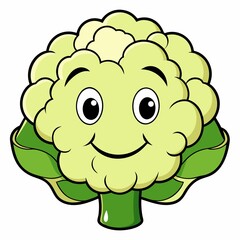 Fresh Cauliflower on White Background: Healthy and Natural Vegetables