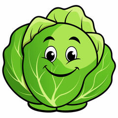 Cabbage on White Background: Fresh and Crisp Vegetables