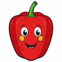 Bell Pepper on White Background: Fresh and Vibrant Vegetable Photography