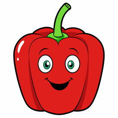 Bell Pepper on White Background: Fresh and Vibrant Vegetable Photography