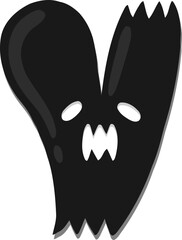 Ghost Letter Vector Element Alphabet V