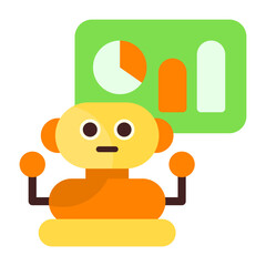 AI Prediction Flat Icon