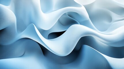 Obraz premium Abstract Blue Swirling Waves Texture Background
