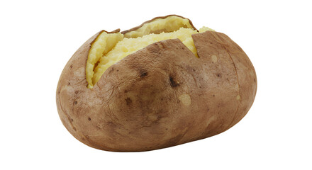 Freshly baked potato with butter steaming deliciously healthy comfort food