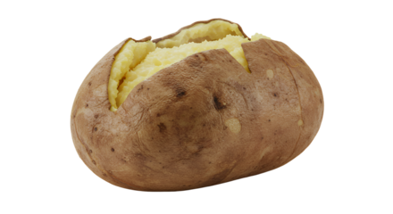 Freshly baked potato with butter steaming deliciously healthy comfort food