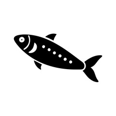 sardine icon, sardine line art - simple line art of sardine, perfect for sardine logos and icons