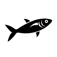 sardine icon, sardine line art - simple line art of sardine, perfect for sardine logos and icons
