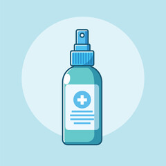 Spray Bottle Cartoon Vector Icon Illustration. Healthcare Object Icon Concept Isolated Premium Vector. Flat Cartoon Style