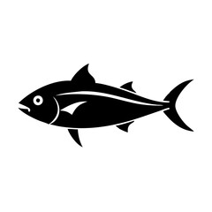 Obraz premium skipjack tuna icon, skipjack tuna line art - simple line art of skipjack tuna, perfect for skipjack tuna logos and icons