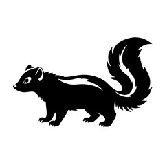 skunk icon, skunk line art - simple line art of skunk, perfect for skunk logos and icons