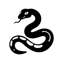 snake icon, snake line art - simple line art of snake, perfect for snake logos and icons