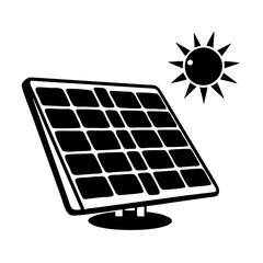 solar panel icon, solar panel line art - simple line art of solar panel, perfect for solar panel logos and icons