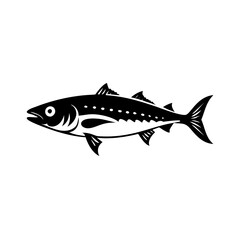 spanish mackerel icon, spanish mackerel line art - simple line art of spanish mackerel, perfect for spanish mackerel logos and icons