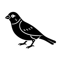sparrow icon, sparrow line art - simple line art of sparrow, perfect for sparrow logos and icons