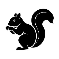 squirrel icon, squirrel line art - simple line art of squirrel, perfect for squirrel logos and icons